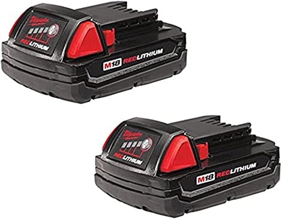 Milwaukee 48-11-1811 M18 Compact 1.5 Ah Battery - 2 Pack