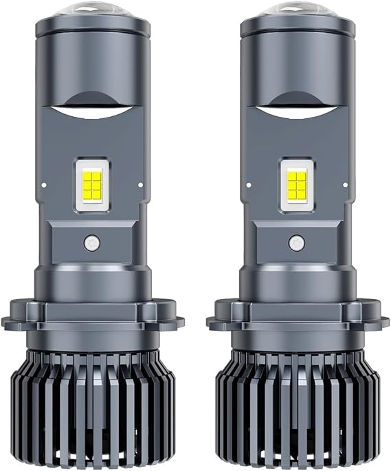 140W 30000LM H4 LED Bi-LED Mini Projector Lenses Car Bulbs H4 Fog Lights Hi/Lo Beam Left Right Hand Drive Motorcycle(2pcs,RHD_H4/9003/HB2 HI/LO)