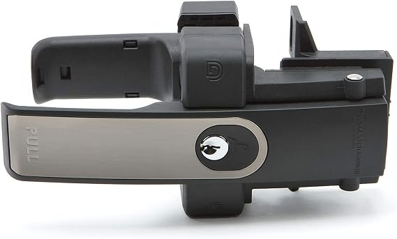 D&D LLMKDST LokkLatch Magnetic Gate Latch Dual-Sided Lockable, Brushed