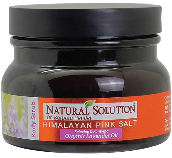 Natural Solution WBM Himalayan Salt Body Scrub with Organic Lavender Oil, Relaxing and Purifying Deep Cleansing 12.3 oz, 10.6 Oz