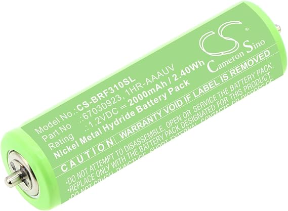 Replacement Battery for ER121 ES2050 ES8807 ES8195 ER389 ER2302 ER230 ER230K ERGY10CM503 ERHGP72 ER-2302, WER203L2509 WER121L2504 HFR-AA1100 WER2302L2507 WER2302L2509 HR 15/50 battery 2000mAh