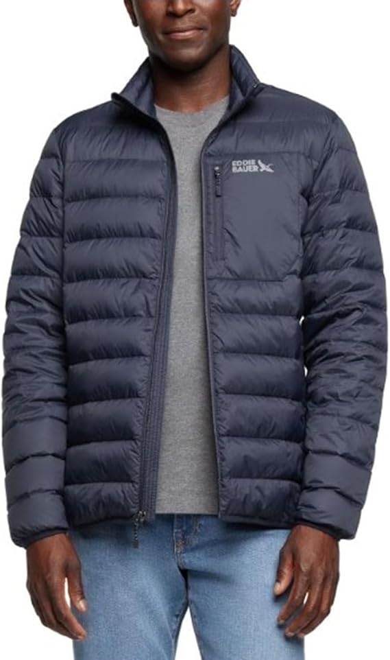 Eddie Bauer Men's Down Packable Jacket (US, Alpha, Small, Regular, Regular, Navy)
