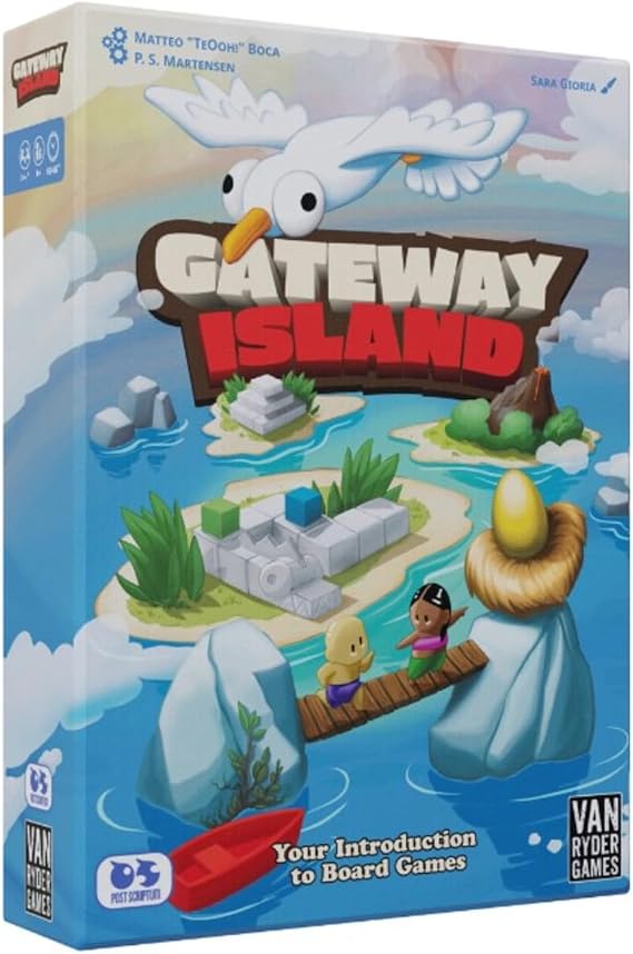 Van Ryder Games - Gateway Island Board Game - 21 Different Games, Player Counts Vary by Game, 15-45 Min Gameplay for Family and Kids Ages 6+ (English)