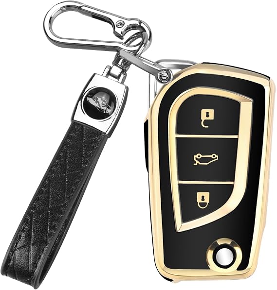 MILD EAST for Toyota Key Fob Cover with Keychain