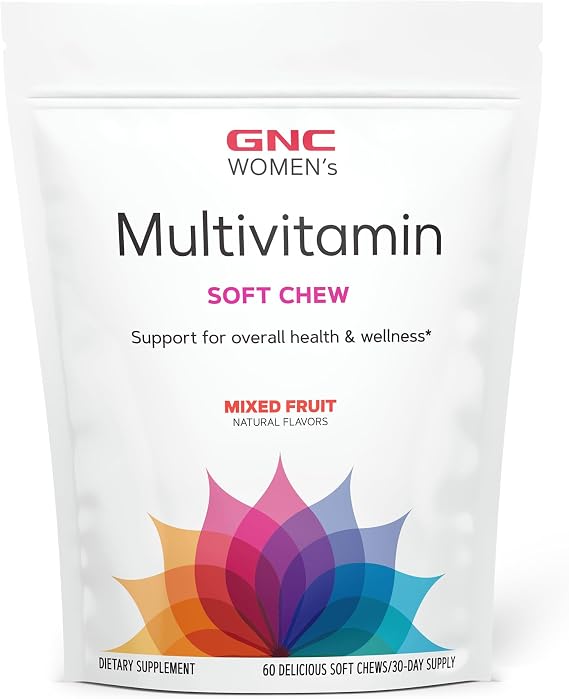 GNC Womens Multivitamin Soft Chew - Mixed Fruit | Supports Womens Overall Health, Enhanced Immune Absorption, Aids Healthy Mood, Supports Metabolism and Energy Production