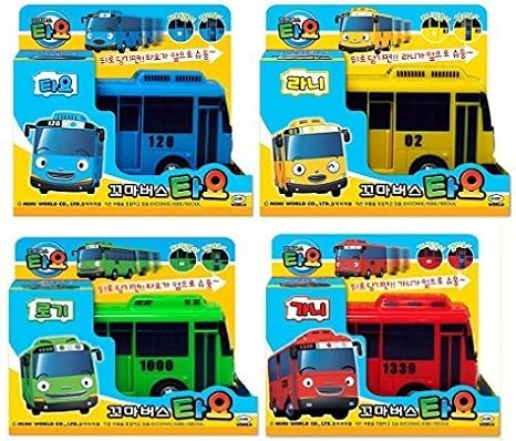 4 Cars Tayo The Little Bus - TAYO + ROGI + RANI + GANI : Korean TV Animation Toy by Tayo Parallel import goods