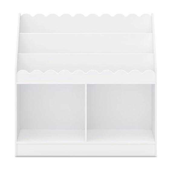 Davinci Sammy Scallop Bookcase in White, Nursery/Kids Room Storage