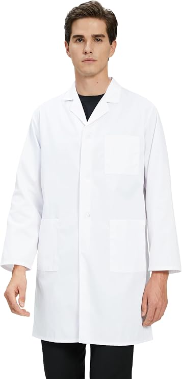 Lab Coat for Men, Medical Coat for Doctor Nurse Student Science