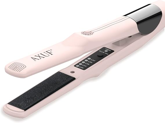 Professional Hair Straightener,Flat Iron for Hair with 5s Fast Heating & 5 Temp Setting,Hair Straightener and Curler 2 in 1 for All Hairstyles, 1-inch Dual Voltage,Gifts for Women(Pink)