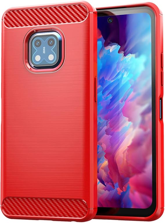 Case for Nokia XR20 Case, [Red] Brushed Stripe TPU Phone Cover with Shockproof Protection, Compatible with Nokia XR20