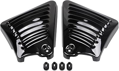 Gloss Black Louvered Airbox Frame Neck Side Air Intake Cover Fairing For Harley V-Rod Muscle VRSCF 2009-2017 Night Rod Special VRSCDX 2007-2017