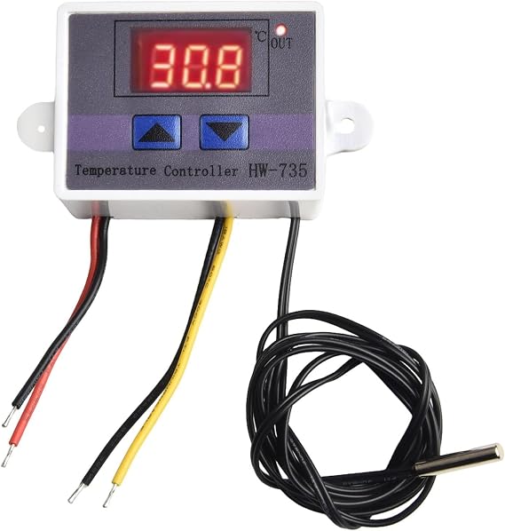 Programmable Digital Thermostat Controller for XH-W3001 for Temperature Control in Terrariums Aquariums Poultry Incubators Greenhouses with Large Display and -50°C to 110°C Range(12V/120W)