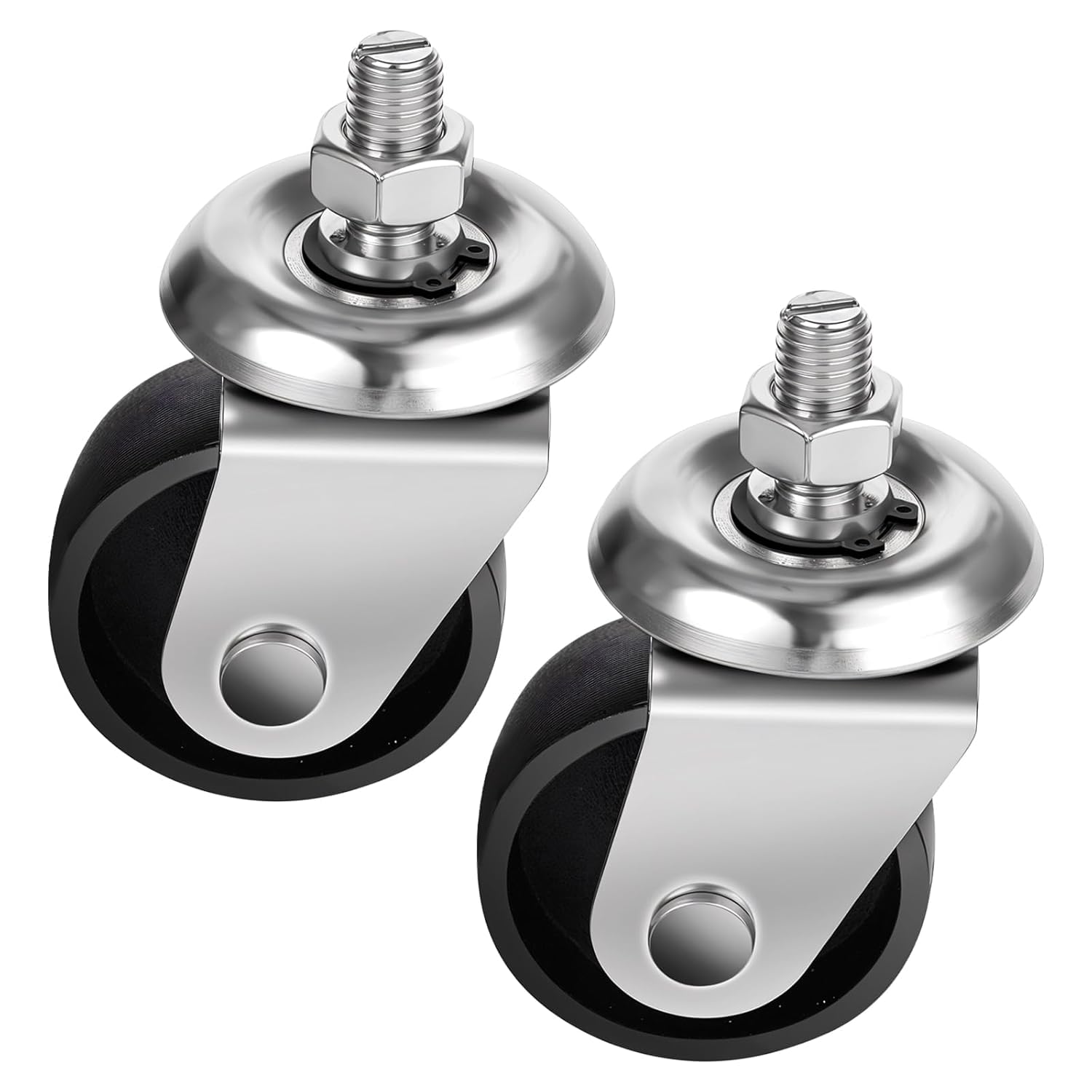 Floor Jack Casters for 3 Ton Floor Jack, Cast Iron Caster Wheels, Floor Jack Replacement Parts Fit for ATD, Cornwell, Mac Tools, Matco, Mountain, Napa, Sunex & More, Pack of 2(12mm Stem)
