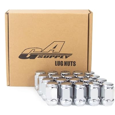 GAsupply 12x1.25 Lug Nuts, M12x1.25 Closed End Bulge Acorn Chrome Lug Nut 34 19mm Hex 1.38 35mm Tall, 20 Pack