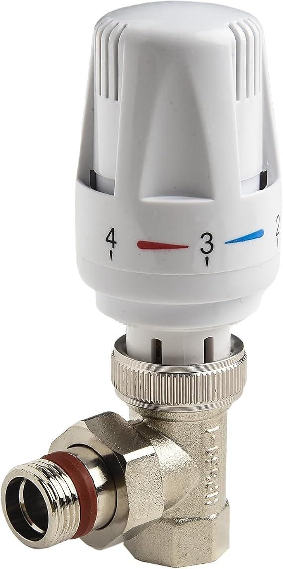 Radiator Valve Thermostatic Temperature Control Valves, Steam Radiator Valves Thermostatic Radiators Valve Floor Heating Temperature Control Operator(DN15 angle type)