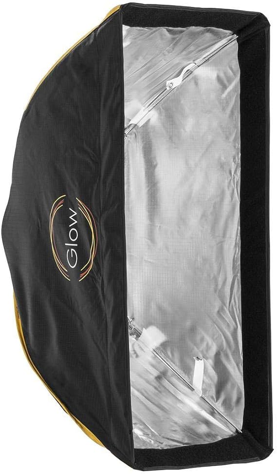 Glow EZ Lock Quick Rectangle Softbox with Bowens Mount, 10 x 24 Inch, Photography Lighting Diffuser for Studio and Portrait Photography