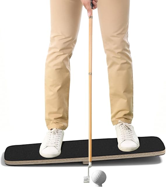 Golf Swing Pressure Board, Golf Swing Trainer, 75 x 30cm Golf Pressure Plate, Weight Capacity 150kg, Weight Shift Balance Board for Children Adults and Beginner