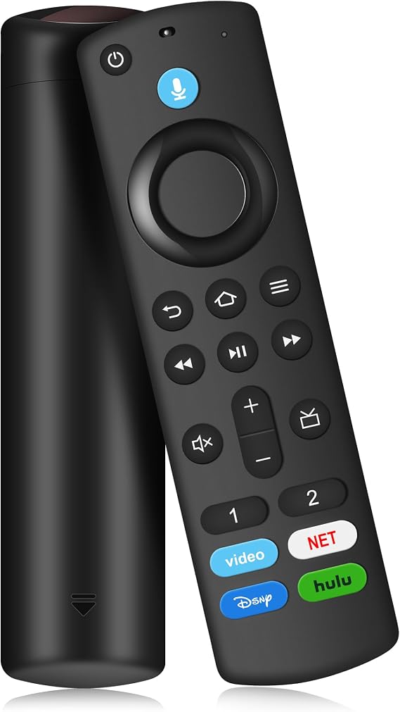 Replacement Voice Remote Control Compatible with Fire Smart TV Stick(2nd Gen/3rd Gen/Lite/4K Max/Cube/HD), TV Stick 4K(1st/2nd Gen), Smart TVs 3rd Gen N0t for Samsung/ROKU-TVs Multi Color Buttons