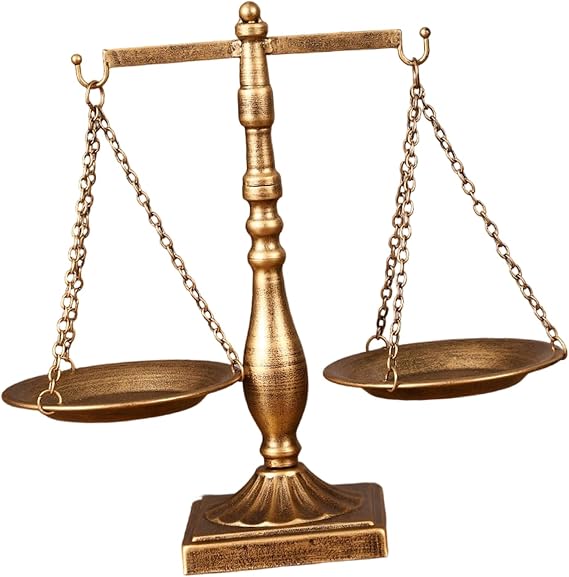 Libra Jewelry Tower Retro Balance Scale Sculpture Justice Scale for Law Students Attorneys Judges Lawyer Offices Decors Cosmetic Organizers Storage