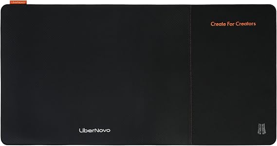 LiberNovo Mouse Pad, Dual-Zone Split Design, Black | Smooth Leather Surfac, Waterproof and stain-resistant, E-Sports Fabric