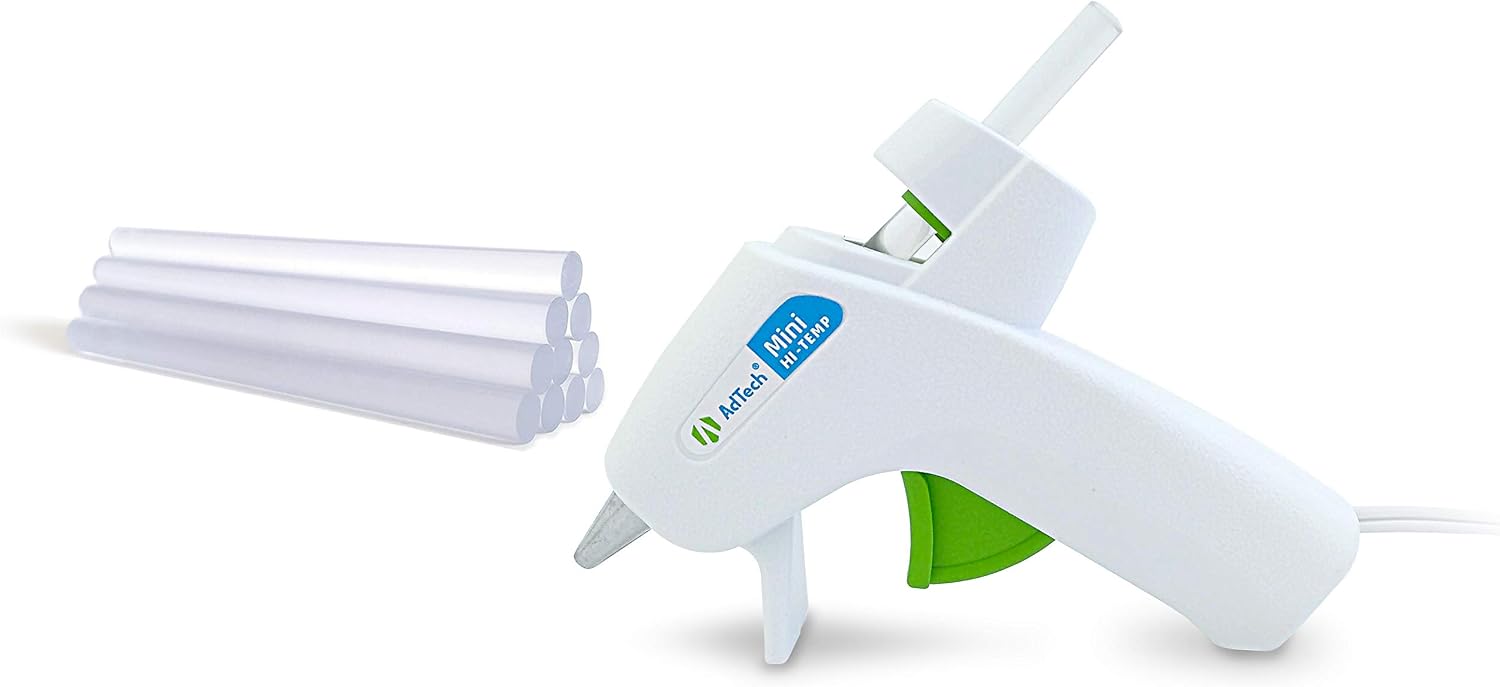 AdTech High Temp Combo Pack Mini Glue Gun, White