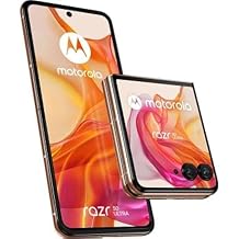 Motorola Razr 50 Ultra XT2451-3 5G Dual 512GB 12GB RAM Factory Unlocked GSM Only | No CDMA - not Compatible with VerizonSprint Global – Peach Fuzz