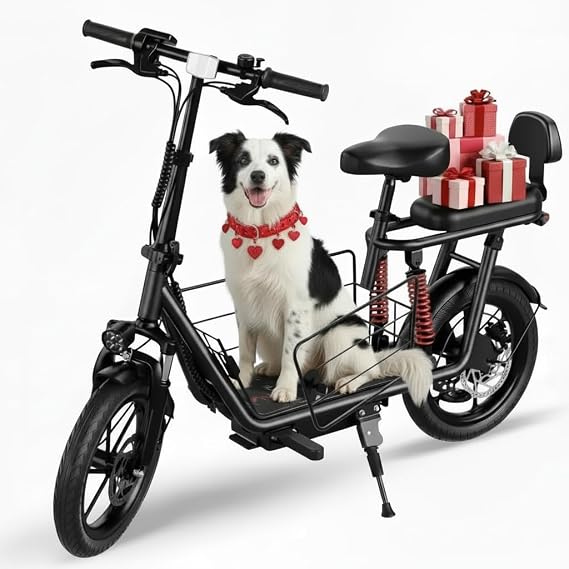 14"/ 16" Electric Scooter with Seat for Adults | 25/ 40 Miles Range & 20MPH, 850W/ 819W Peak Motor, Dual Suspension, Cruise Control, 2 Seat Foldable E Scooters with Basket
