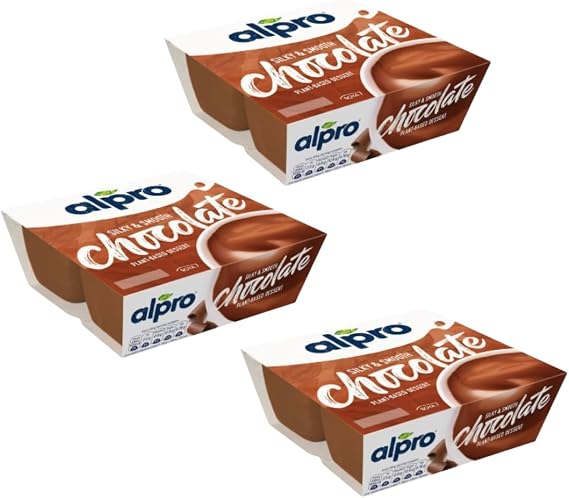 Dairy Free Plant Based Vegan Alpros Dessert 3 Packs of 4x125g (Chocolate 12x125g)