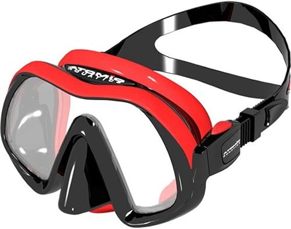 Atomic Aquatics Venom Frameless Dive Mask-Red