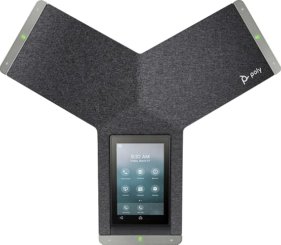 Poly - Trio C60 IP Conference Phone (Polycom) - Smart Conference Phone for Any Meeting Space - 5' Color Touch Display - Works with Teams, Zoom & More,Grey