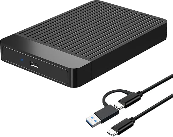 750GB Ultra Slim Portable External Hard Drive 2.5'' HDD USB 3.1 Type-C Storage for PC, Mac, Laptop