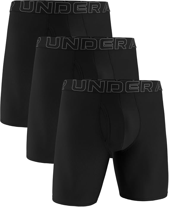 Under Armour Men's Performance Tech Mesh Long-Leg Boxerjock Brief Underwear, 9" Inseam, All-Day Comfort & Ultra-Soft, 3-Pack