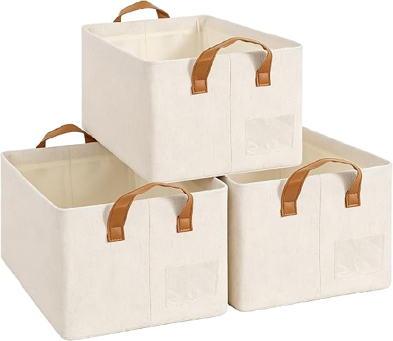 Storage Baskets, Thickened Metal Frame, PP Base panle, 47*28*20cm