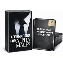 Daily Positive Affirmations for Men – 50 Power Cards Mantras for Confidence, Discipline & Dominance – Manifest Your Inner Leader, Attract Success – Motivational & Inspirational, Birthday Gift for Him