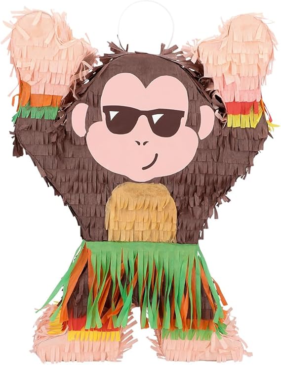Boland 30969 - Pinata Monkey, 39.5 x 10 x 27.5 cm, Hanging Decoration, Decoration for Birthday, Theme Party and Carnival