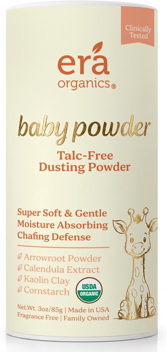 Talc-Free Organic Baby Powder - Non-Toxic Dusting Powder for Baby & Body
