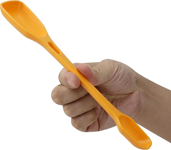 EIKS 2 Pack Plastic Measuring Spoon, 2-sided of 1 Tsp (5ml) & 1 Tbsp (15ml)