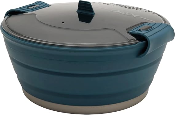 OEX Ascent Pro Cooking Pot, 2L Capacity, Lightweight, Collapsible, Portable, for Camping Stoves, 21x20x11.5cm (2 Litre)