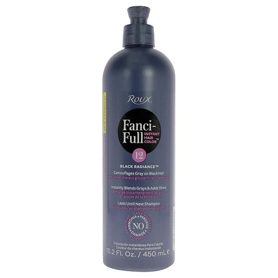 Roux Fanci-Full Rinse Instant Hair Color - 12 Black Radiance Hair Color Unisex 15.2 oz