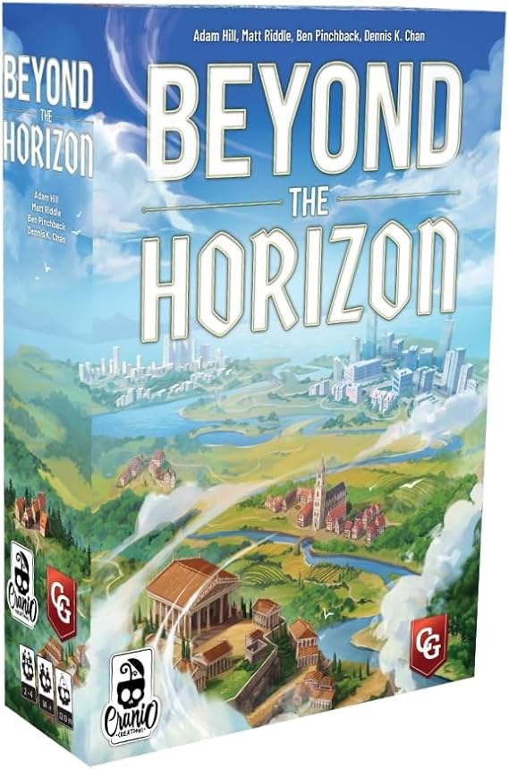 Capstone Games | Beyond The Horizon | Board Game, Standalone Civilization Strategy, Exploration, City Building, Technology Development | 2-4 Players | 90-120 Minutes