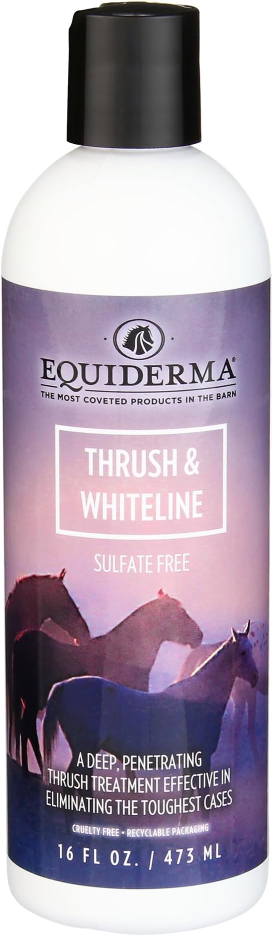 Equiderma Thrush & White Line Treatment for Horses 16 oz | Easy Brush-On Hoof Care Formula for Fast, Reliable Relief from Thrush & White Line | Gentle & Mess-Free Application