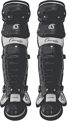 Champion Sports 13L Double Knee Full Wing Shin Guards with Wrap-around Padding - Ages: 9-12