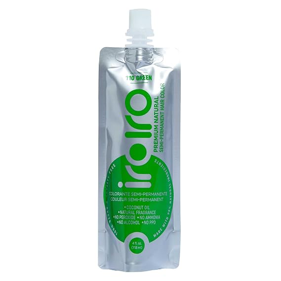 Iroiro Natural Premium Semi-Permanent Hair Color 110 Green 4oz