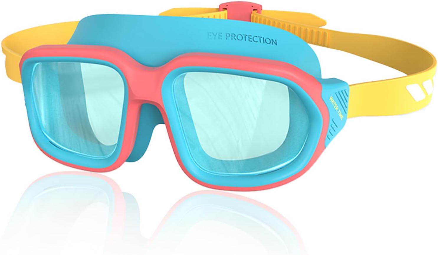 Swim Goggles, Anti-Fog Anti-UV Wide View and No Leak Swimming Goggles Comfort for Age 3-12