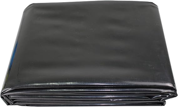 Pond Liner 1x5m 3x7m 6x6m 8x8m Pond Lining Made of HDPE for Waterfall Membrane Drains Film Fish/Plant Friendly 8mil/0.2mm Thickness(Size:W1xL1m/W3xL3ft)