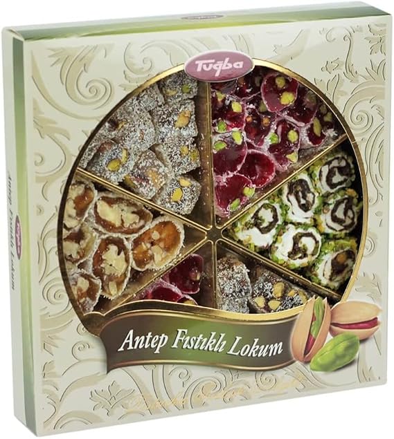 Tuğba Kuruyemiş Cevizli Antepli Karışık Lokum 430 gr(Turkish Delight)