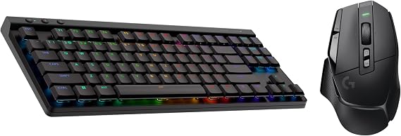 Logitech G 502 X LIGHTSPEED Wireless Gaming Mouse - Optical Mouse with Optical Mechanical LIGHTFORCE Hybrid Switches Logitech G G515 LIGHTSPEED TKL Wireless Flat Gaming DEA QWERTZ - Black