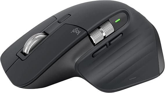 Logitech MX Master 3S Wireless Bluetooth Mouse with Logi Bolt, USB-C Charging, Multi-Device, 8000 DPI, Electromagnetic Scroll Wheel, 6 Buttons, Compatible with Windows, Mac, Chrome OS, iPad, Android