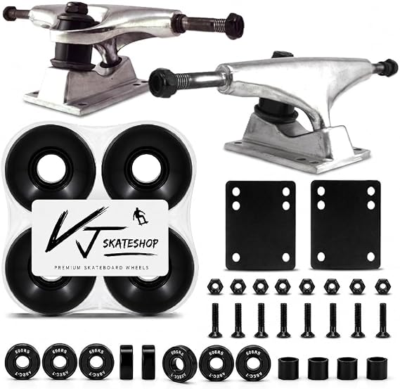 VJ 127mm Skateboard Truck Kit with 60mm Cruiser Wheels, Bearings & Hardware