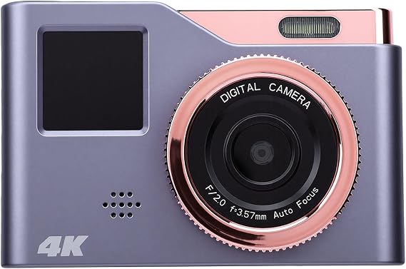 Acogedor 48MP 4K Digital Camera, 8X Zoom Auto Focus Dual Screen Selfie for Teens, Adults, Beginners, Portable Compact Point and Shoot Camera
